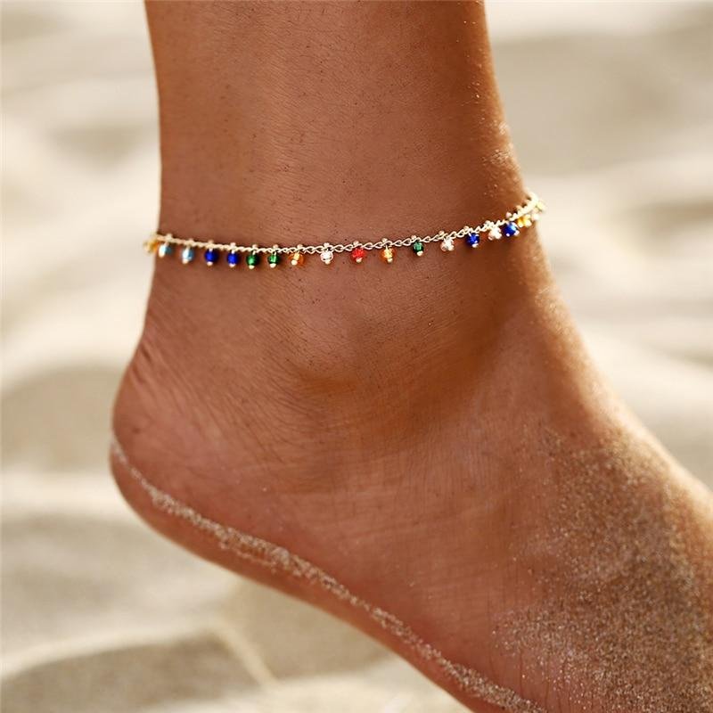 Vòng chân đính hạt (Beaded foot bracelets)